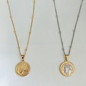 Two- Tone Quarter Necklace